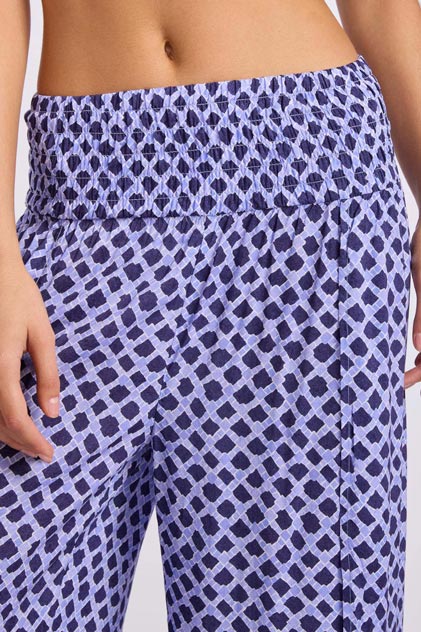 Seafolly Shirred Waist Wrap Pant - Marseille