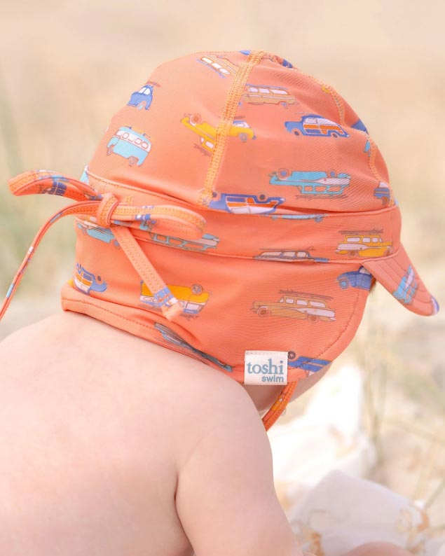 Toshi Swim Baby Flap Cap Classic - Surfs Up