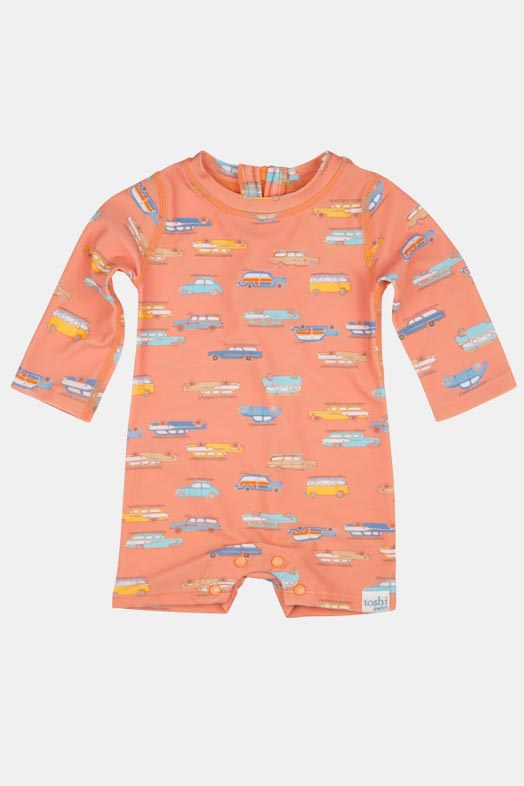 Toshi Swim Baby Onesie Long Sleeve Classic - Surfs Up