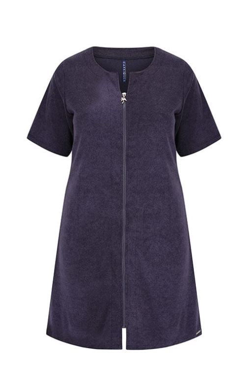 Capriosca Zip Through Dress - Terry Towelling