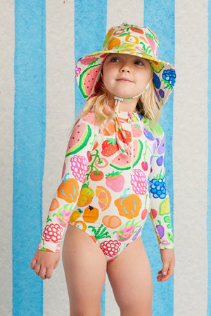 Halcyon Nights Kids Swim Bucket Hat - Eat The Rainbow
