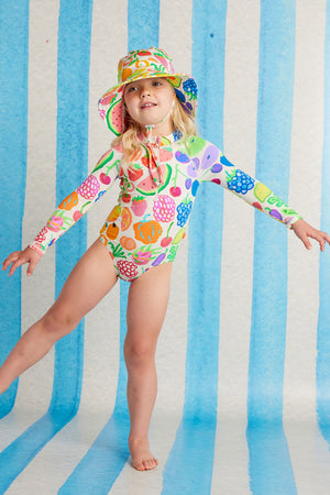 Halcyon Nights Kids Swim Bucket Hat - Eat The Rainbow