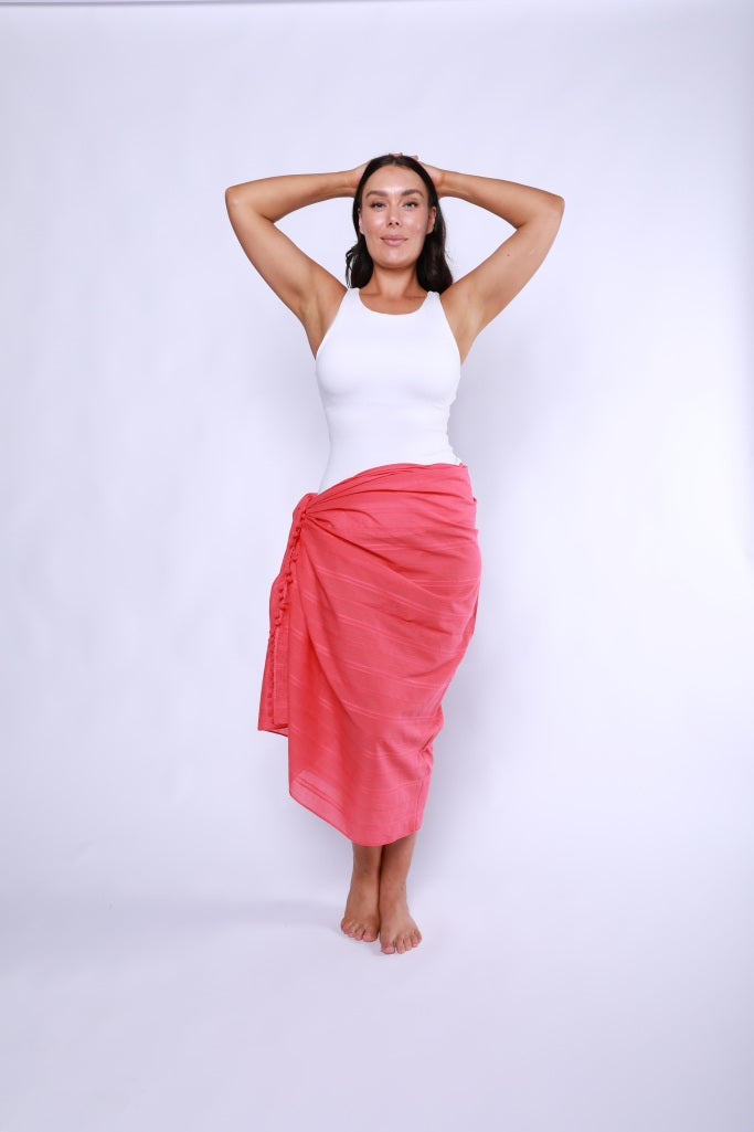Capriosca Cotton Sarong - Pink