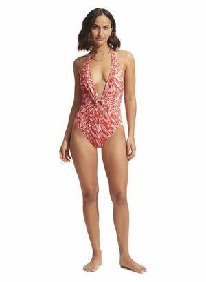 Seafolly Plunge One Piece - Poolside