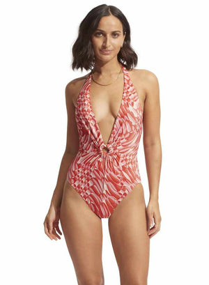 Seafolly Plunge One Piece - Poolside