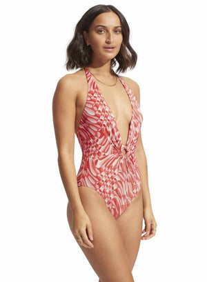 Seafolly Plunge One Piece - Poolside