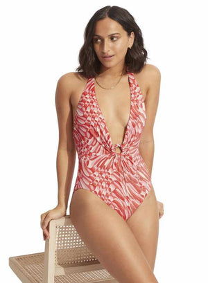 Seafolly Plunge One Piece - Poolside