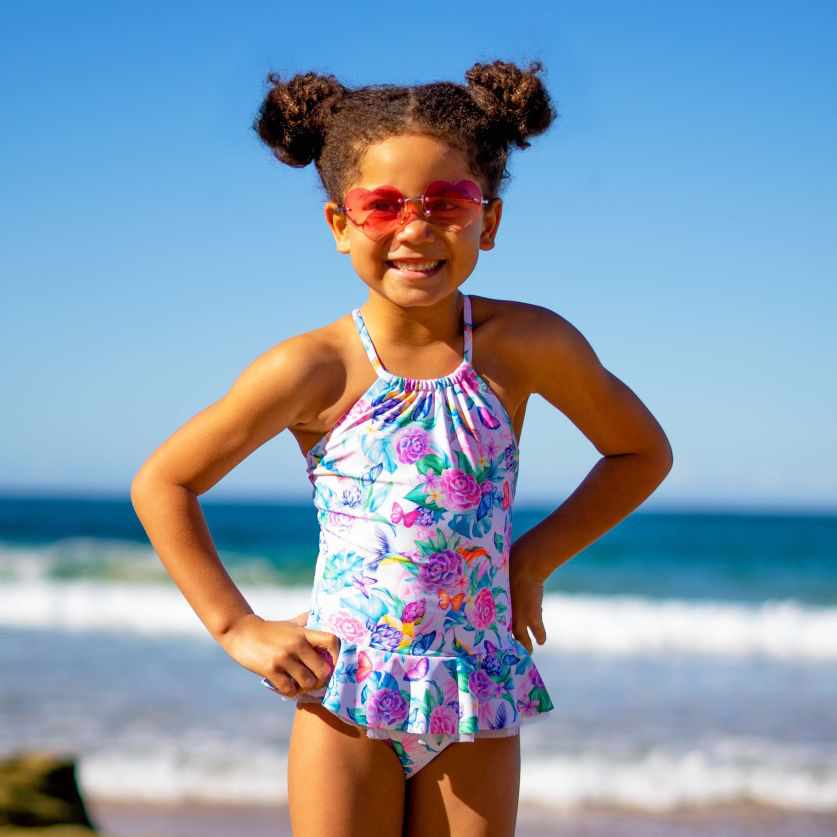 Salty Ink Little Girls Bikini - Miss Hawaii