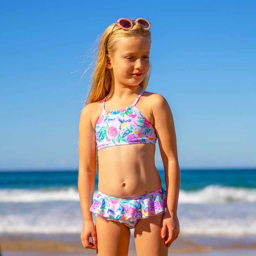 Salty Ink Little Girls Bikini - Miss Hawaii