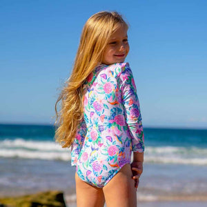 Salty Ink Little Girls Sunsuit - Miss Hawaii