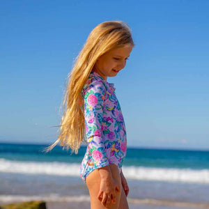 Salty Ink Little Girls Sunsuit - Miss Hawaii