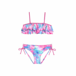 Salty Ink Little Girls Tube Bikini - Miss Dreamer Tye Dye