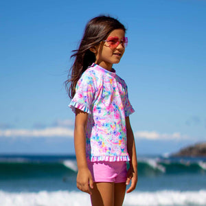 Salty Ink Little Girls Short Sleeve Sunvest Set - Miss Dreamer