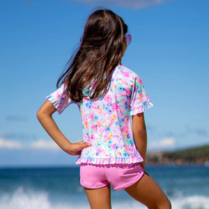 Salty Ink Little Girls Short Sleeve Sunvest Set - Miss Dreamer