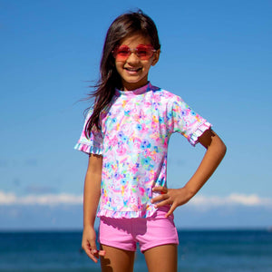 Salty Ink Little Girls Short Sleeve Sunvest Set - Miss Dreamer