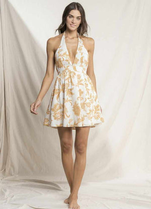 Maaji Eliza Organic Cotton Woven Short Dress - Mehndi Hena
