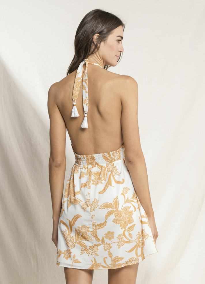 Maaji Eliza Organic Cotton Woven Short Dress - Mehndi Hena