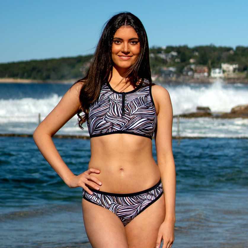 Salty Ink Ladies Tank Top - Tropic Tribe Black