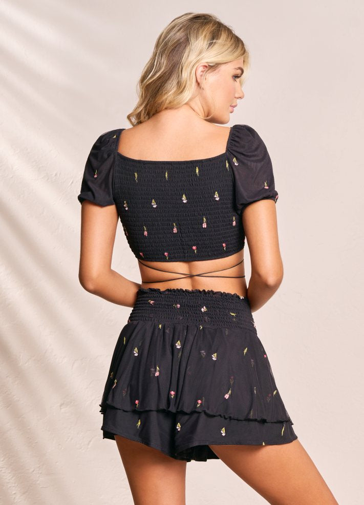 Maaji Riley Mesh Crop Top - Garden