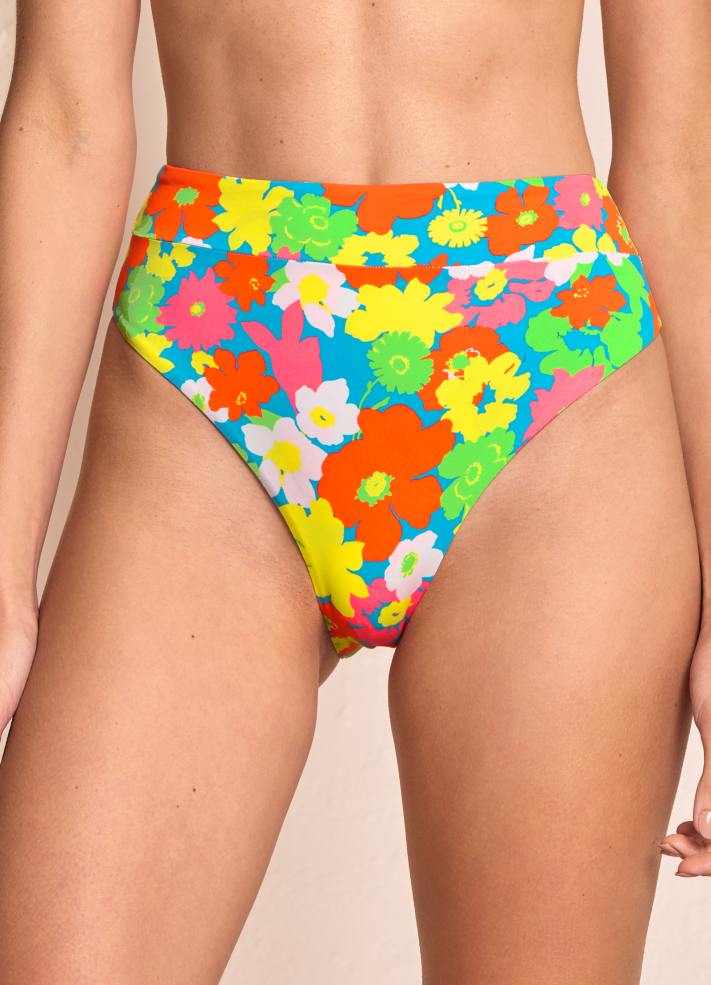 Maaji Suzy Q Reversible High Rise/ High Leg Bottom - 90s Floral