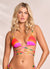 Maaji Connie Reversible Sliding Triangle Bikini Top - Sunset Stripe