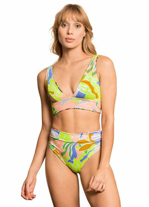 Maaji Suzy Q High Rise/ High Leg Bikini Bottom - Habana