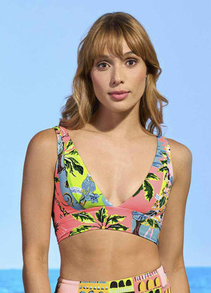 Maaji Paradise Long Line Triangle Bikini Top - Habana