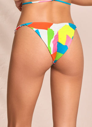 Maaji Micro Crunch Reversible Single Strap Bikini Bottom - Jigsaw