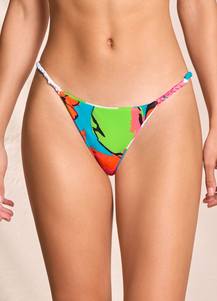 Maaji Micro Crunch Reversible Single Strap Bikini Bottom - Jigsaw