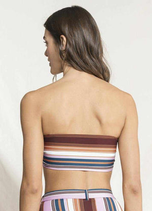 Maaji Tiffany Bandeau Reversible Bikini Top - Bayadere Stripes