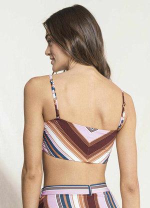 Maaji Tiffany Bandeau Reversible Bikini Top - Bayadere Stripes