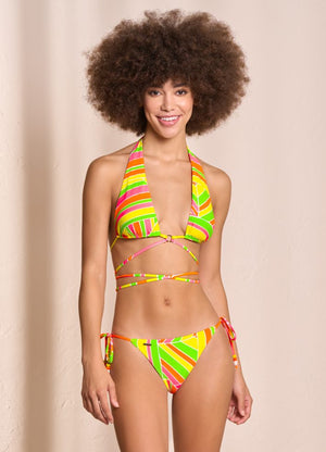 Maaji Super 70S Reversible Sliding Halter Bikini Top - Magnetic