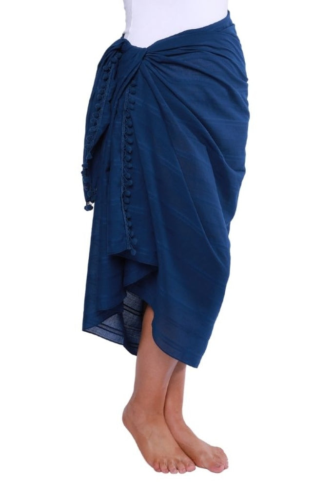 Capriosca Cotton Sarong - Navy