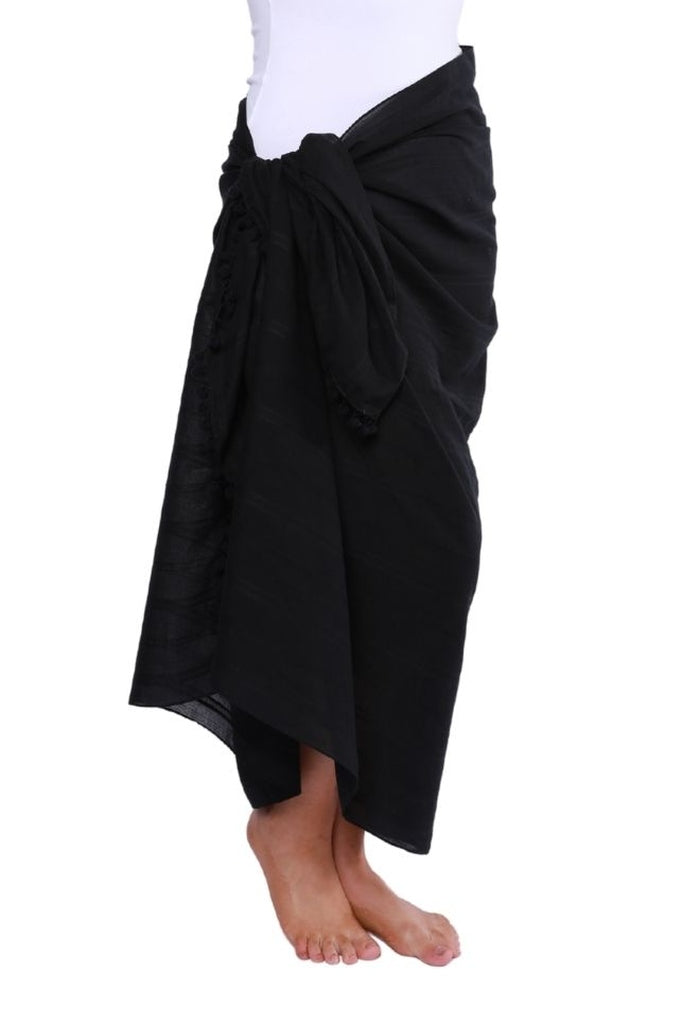 Capriosca Cotton Sarong - Black