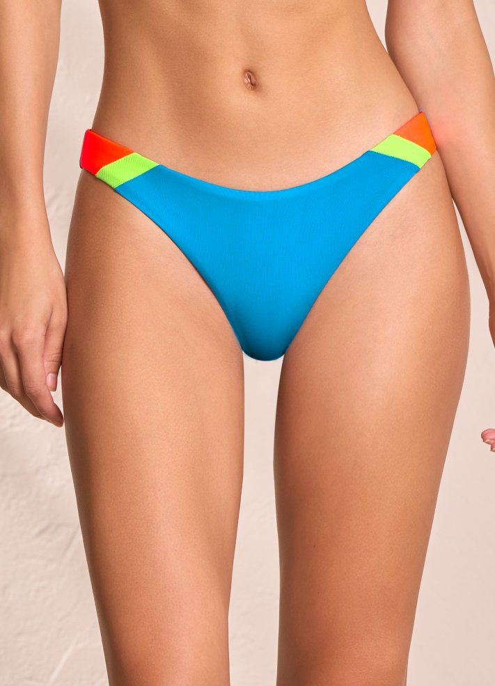 Maaji Flirtt Reversible Thin Side Regular Bikini Bottom - Ocean Blue