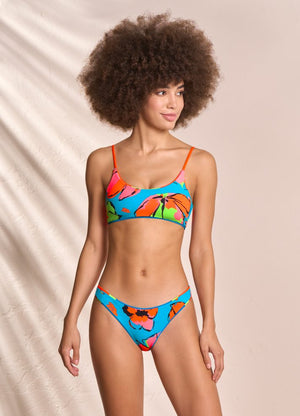 Maaji Flirtt Reversible Thin Side Regular Bikini Bottom - Ocean Blue