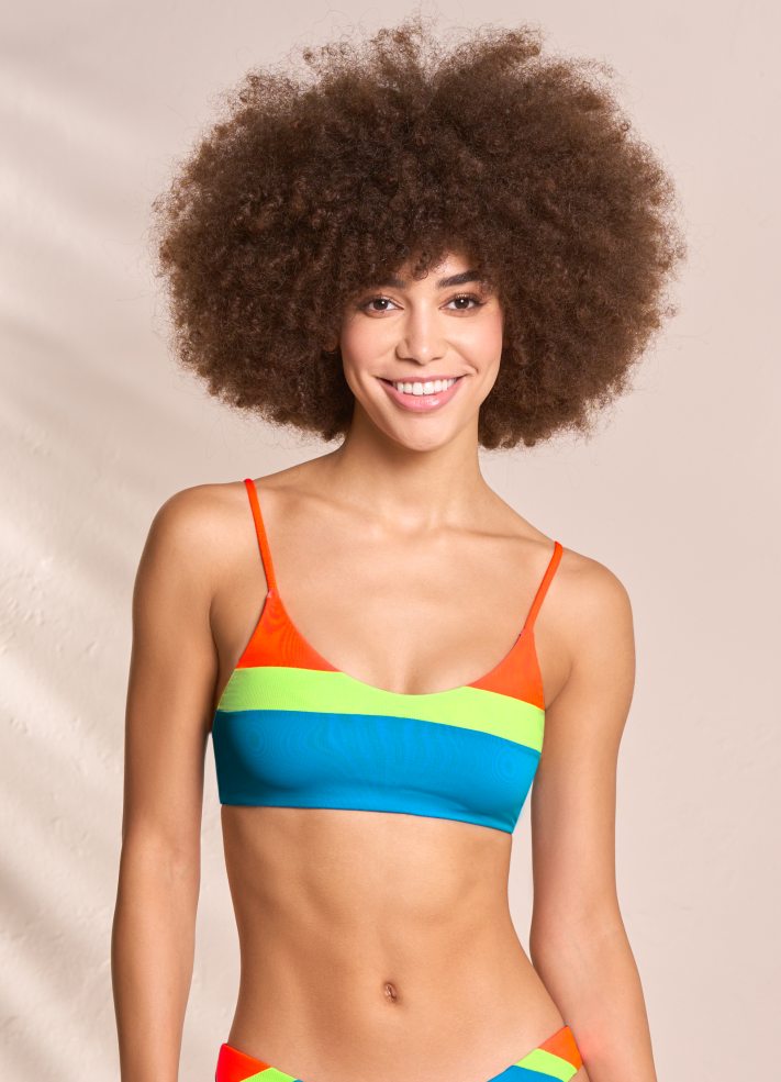 Maaji Lanaii Reversible Sporty Bralette Bikini Top - Ocean Blue