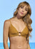Maaji Shine Long Line Triangle Bikini Top - Honey Gold