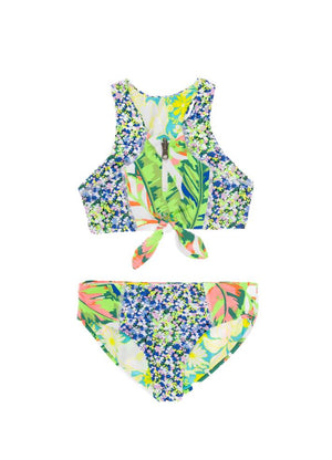 Maaji Girls Candi Reversible Bikini Set - Greenleaf