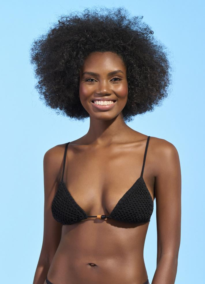 Maaji Zen Sliding Triangle Bikini Top - Midnight Black