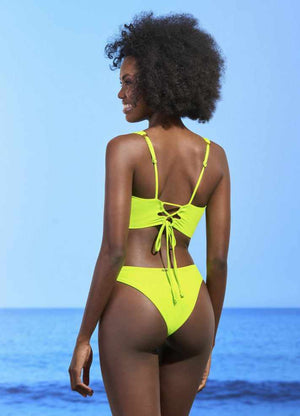 Maaji Splendour High Leg Bikini Bottom - Chartreuse