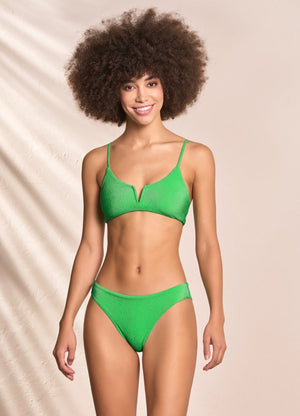 Maaji Vittoria Reversible V Wire Bralette Bikini Top - Parakeet Green