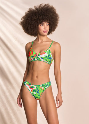 Maaji Vittoria Reversible V Wire Bralette Bikini Top - Parakeet Green