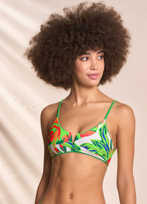 Maaji Vittoria Reversible V Wire Bralette Bikini Top - Parakeet Green