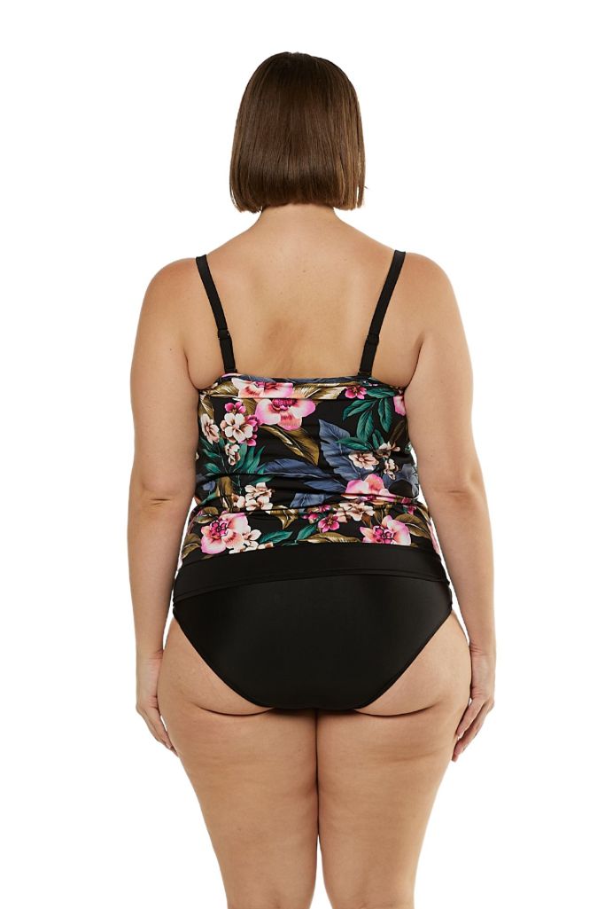 Capriosca Flouncy Bandeau Tankini Top - Waikiki
