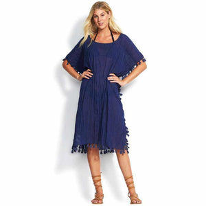 Seafolly Ladies Midi Amnesia Kaftan - BEACHEDIT