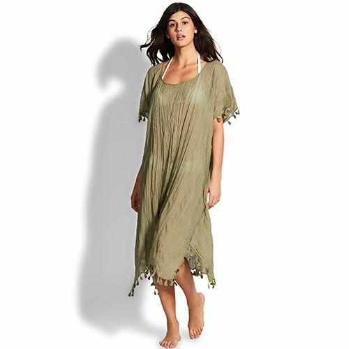 Seafolly Ladies Midi Amnesia Kaftan - BEACHEDIT