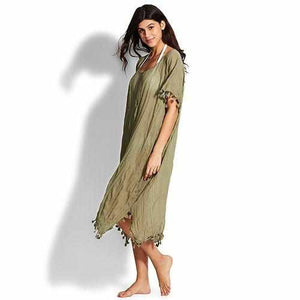 Seafolly Ladies Midi Amnesia Kaftan - BEACHEDIT