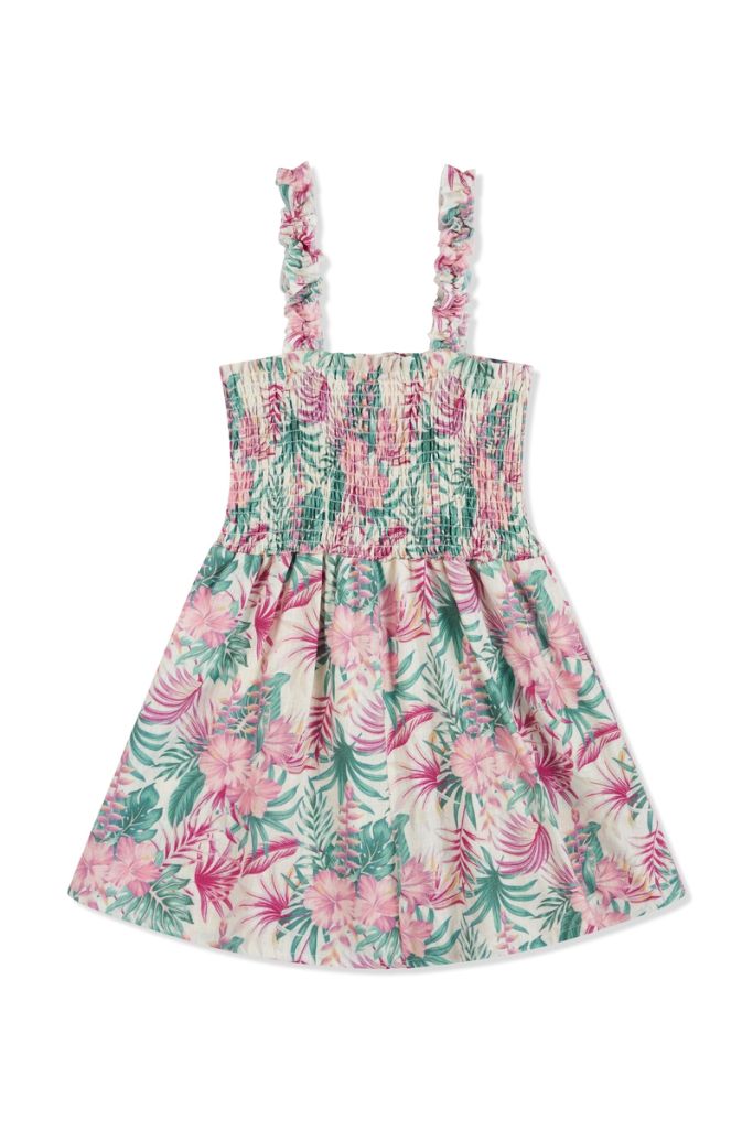 Seafolly Girls Shirred Playsuit - Island In The Sun