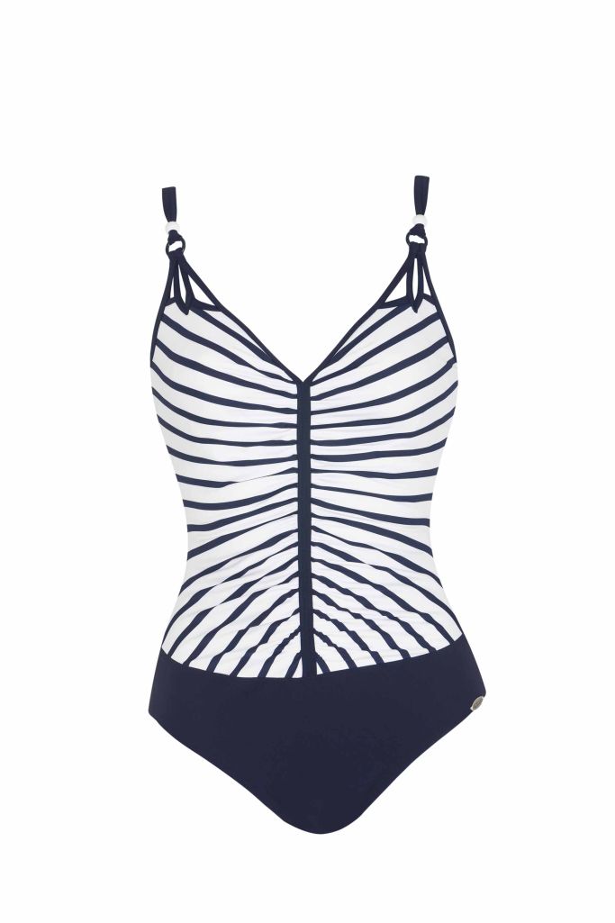 Sunflair B-F Cup One Piece - Navy Stripes
